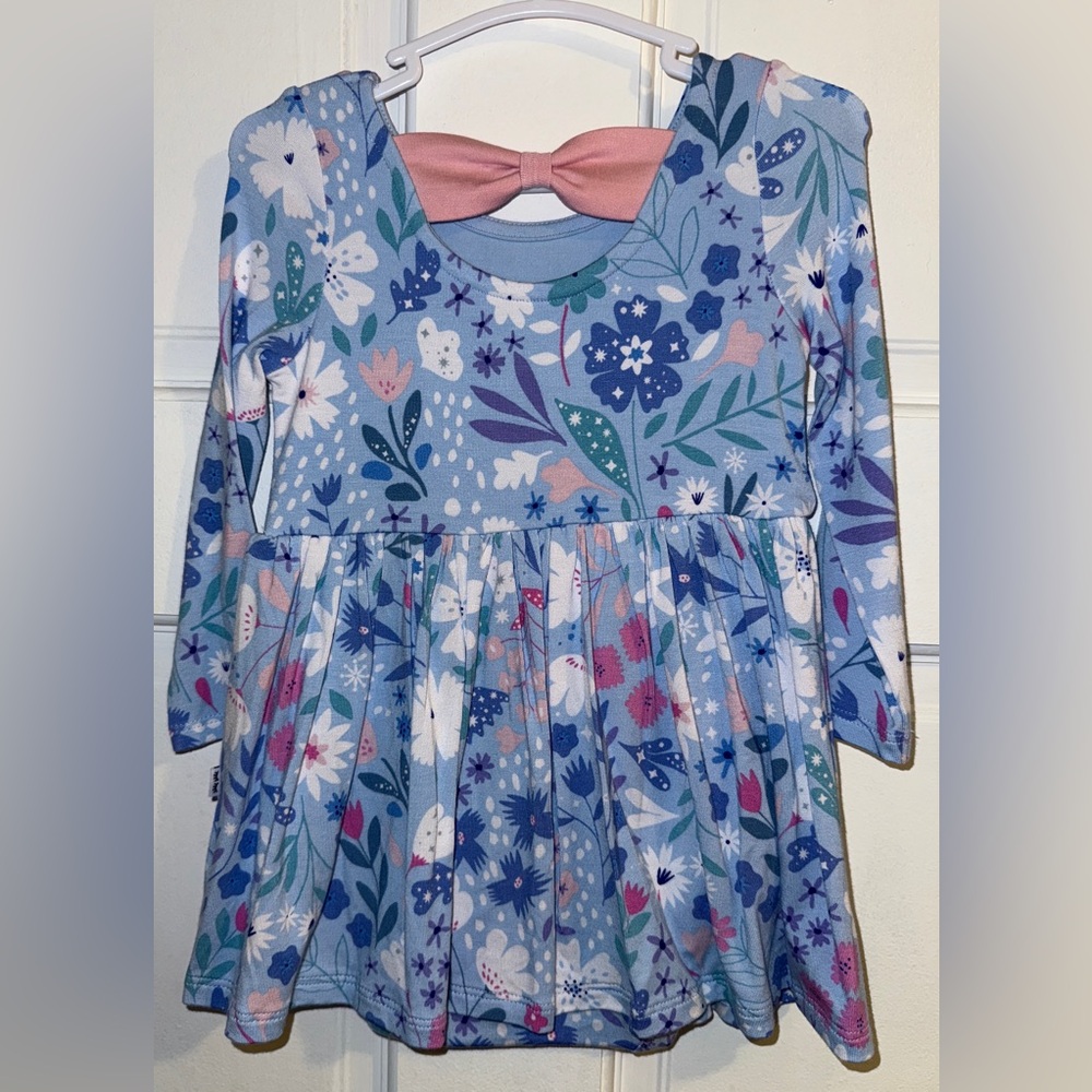 Little Sleepies Magic Meadow Skater Dress with Bow Back 6-12 months NWOT